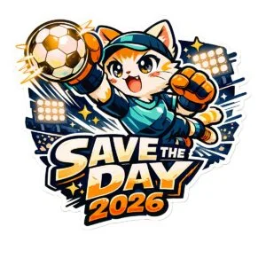 Anime Goalkeeper Cat T-Shirt | Save the Day Soccer 2026 Retro Tee