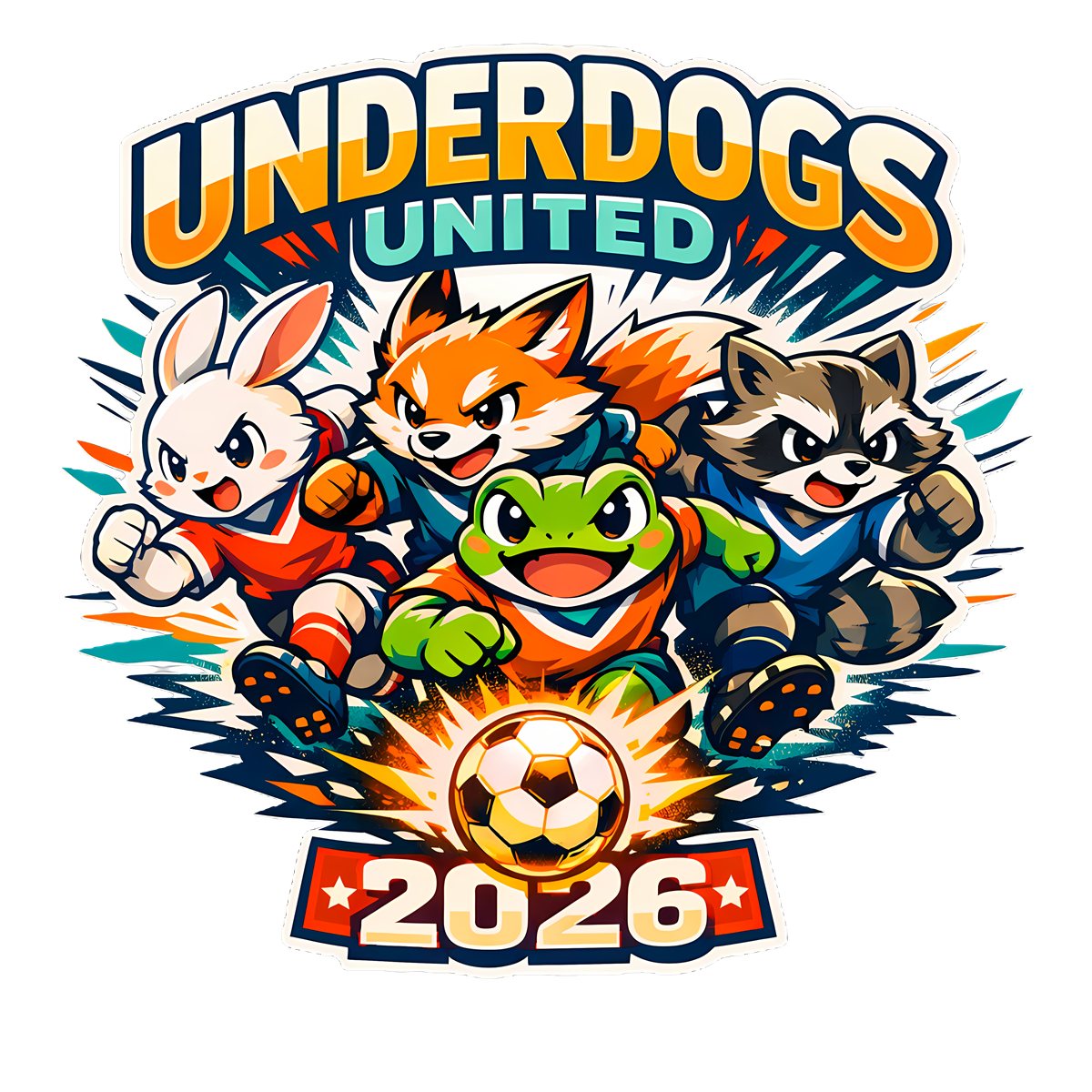 Anime Soccer Team T-Shirt | Underdogs United 2026 Retro Football Tee