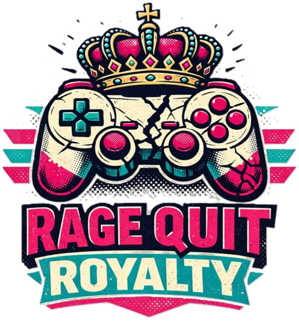 Funny Gamer T-Shirt | Rage Quit Royalty Retro 80s Arcade Tee