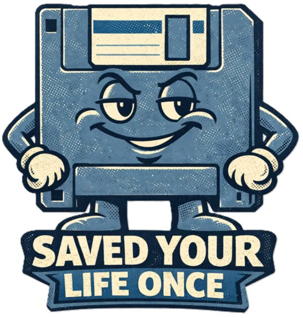 Floppy Disk T-Shirt | Saved Your Life Once Funny Retro 90s Tech Tee