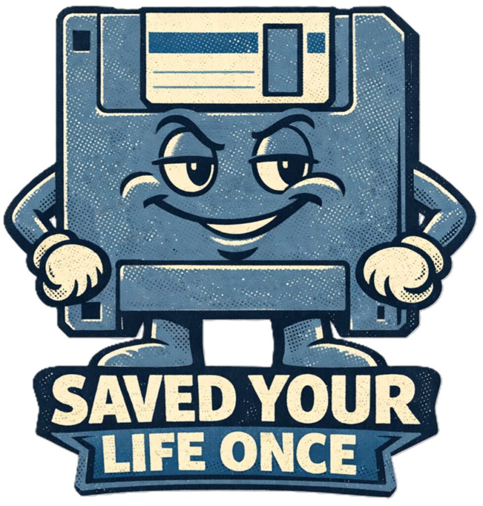 Floppy Disk T-Shirt | Saved Your Life Once Funny Retro 90s Tech Tee