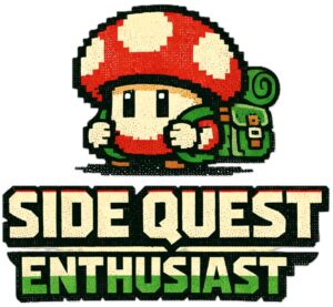 Power-Up Mushroom T-Shirt | Side Quest Enthusiast Retro 8-Bit Tee