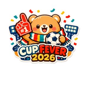 Cute Bear Soccer Fan T-Shirt | Cup Fever 2026 Kawaii Football Tee