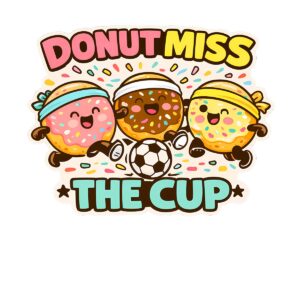 Funny Donut Soccer T-Shirt | Donut Miss the Cup Kawaii Football Tee