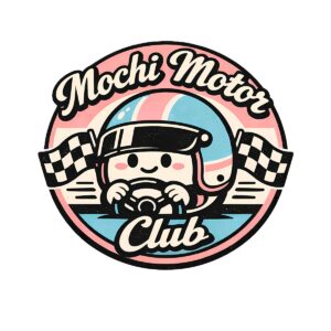 Mochi T-Shirt | Motor Club Kawaii Retro Racing Badge Tee