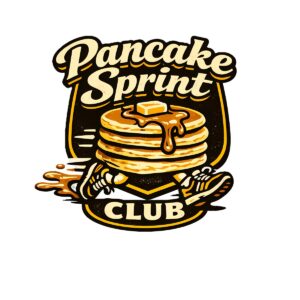 Funny Pancake T-Shirt | Sprint Club Vintage Breakfast Racing Tee