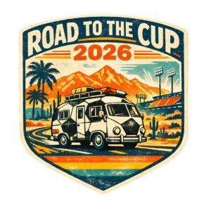 Retro Camper Van Soccer T-Shirt | Road to the Cup 2026 Vintage Tee