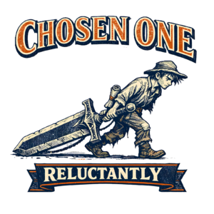 Funny Hero T-Shirt | Chosen One Reluctantly Retro Fantasy RPG Tee