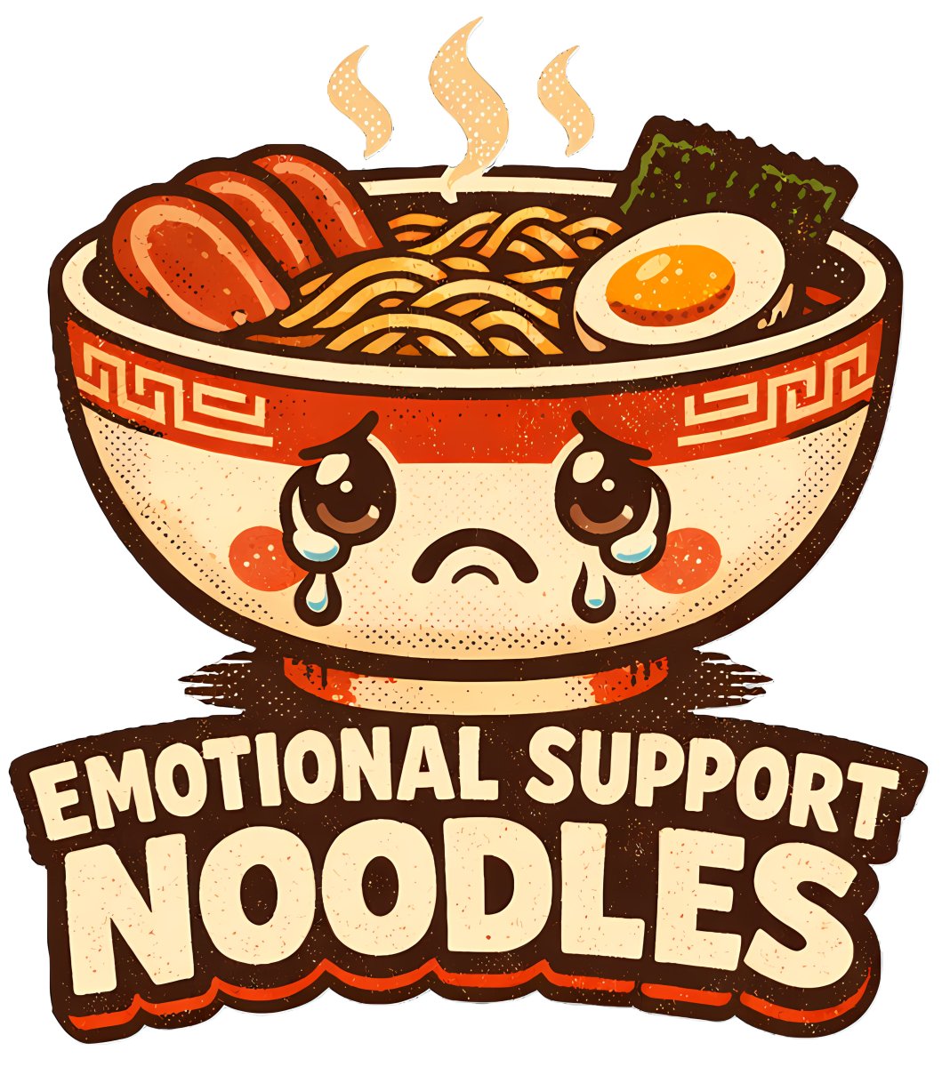 Ramen T-Shirt | Emotional Support Noodles Funny Kawaii Foodie Tee