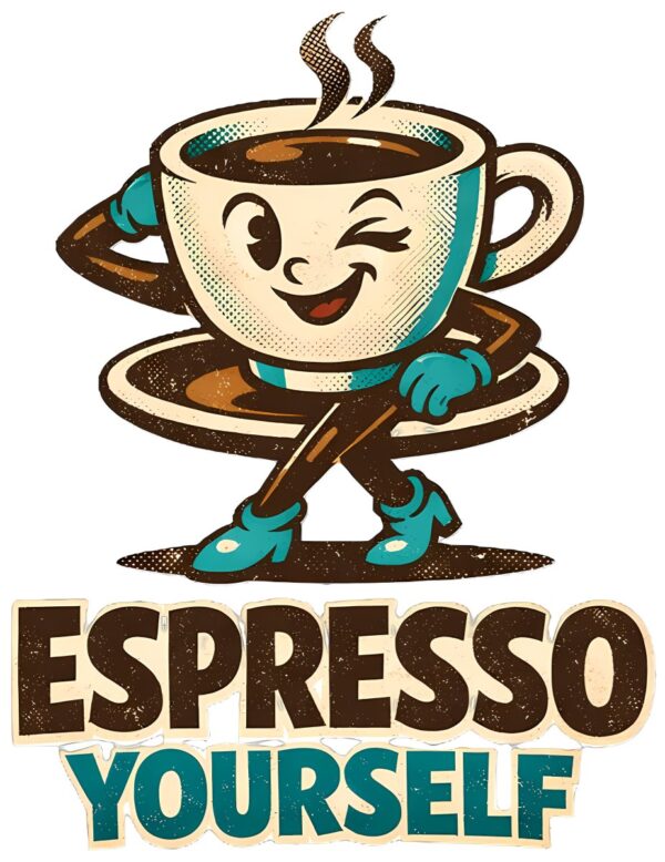 Espresso T-Shirt | Espresso Yourself Funny Retro Coffee Lover Tee