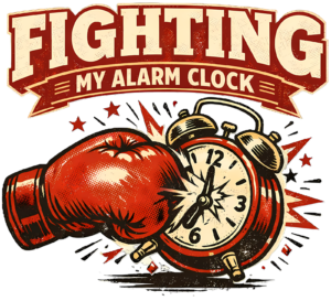 Boxing Alarm Clock T-Shirt | Fighting My Alarm Clock Funny Vintage Tee