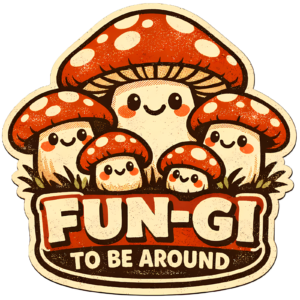 Cute Mushroom T-Shirt | Fun-gi to Be Around Kawaii Retro Pun Tee