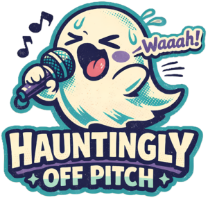 Funny Ghost Karaoke T-Shirt | Hauntingly Off Pitch Retro Music Tee