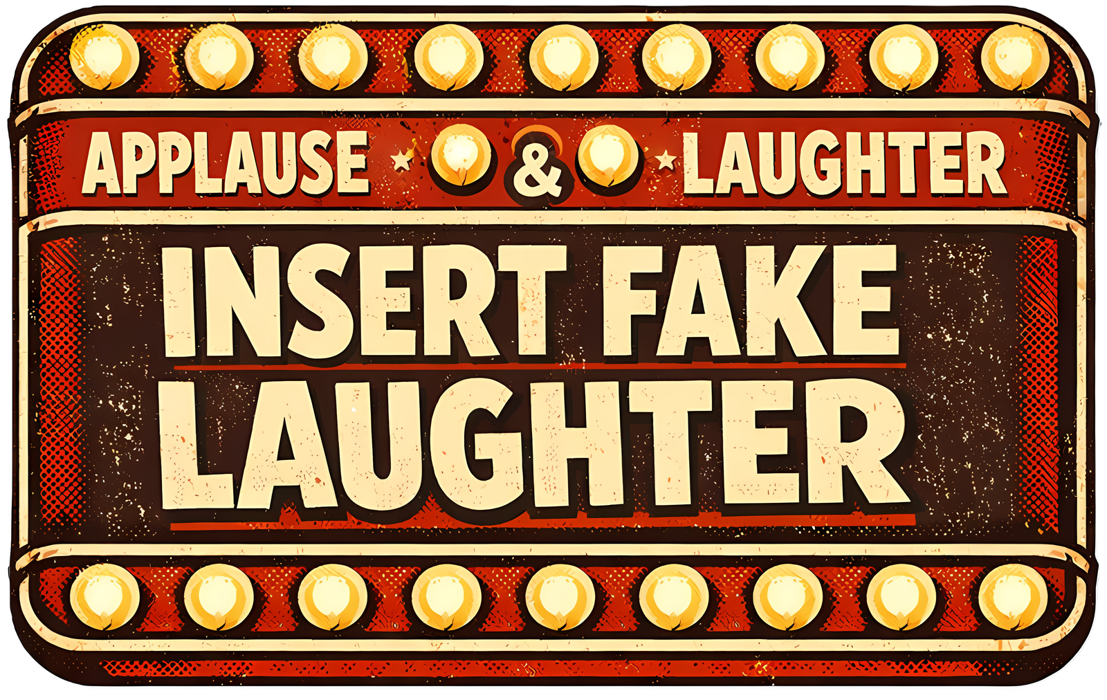 Sitcom Sign T-Shirt | Insert Fake Laughter Funny Retro TV Tee