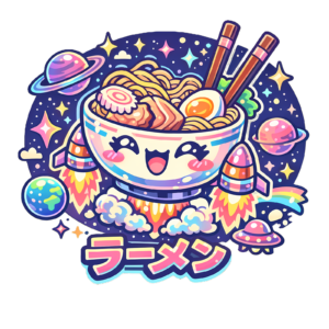 Kawaii Ramen T-Shirt | Galaxy Noodles Cute Space Foodie Tee