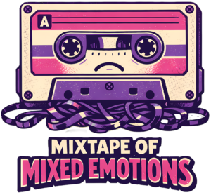 Funny Cassette Tape T-Shirt | Mixtape of Mixed Emotions Retro 80s Tee