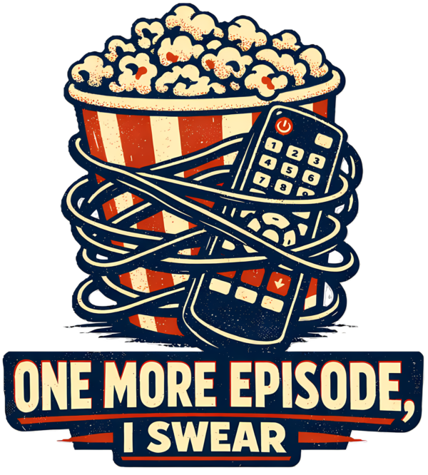 Binge Watching T-Shirt | One More Episode I Swear Funny Retro TV Tee