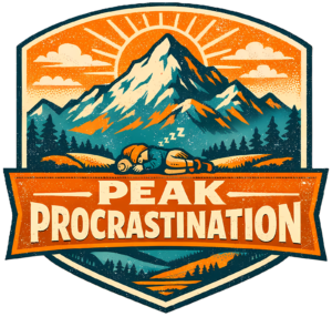 Mountain T-Shirt | Peak Procrastination Funny Vintage National Park Tee
