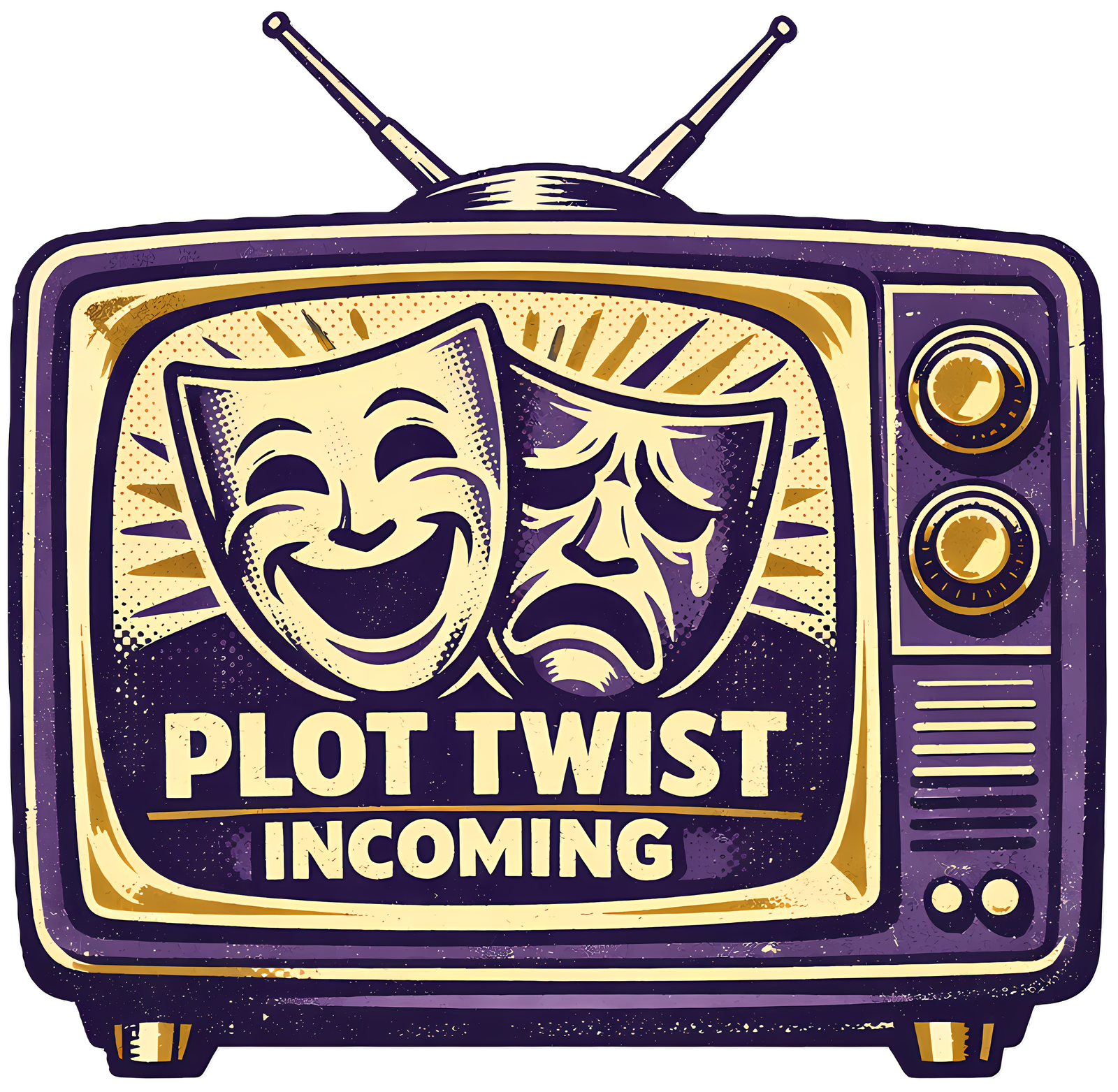 Retro TV Drama T-Shirt | Plot Twist Incoming Vintage Television Tee