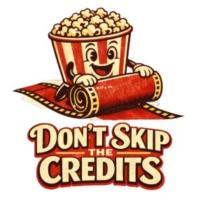 Popcorn Red Carpet T-Shirt | Don't Skip the Credits Retro Cinema Tee