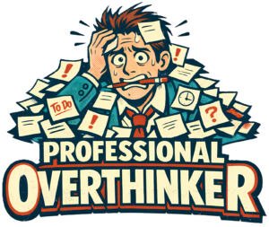 Funny Office T-Shirt | Professional Overthinker Retro 80s Work Tee