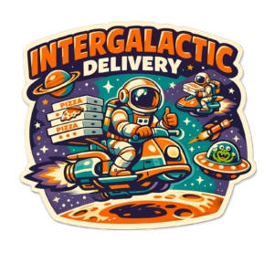 Astronaut Pizza T-Shirt | Intergalactic Delivery Retro Space Tee