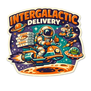 Astronaut Pizza T-Shirt | Intergalactic Delivery Retro Space Tee
