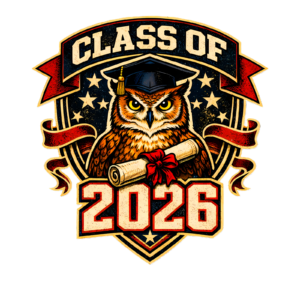Graduation Owl T-Shirt | Class of 2026 Retro Grad Gift Tee