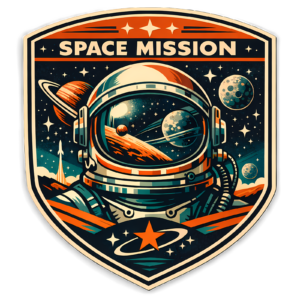 Space Explorer T-Shirt | Space Mission Retro Astronaut Badge Tee