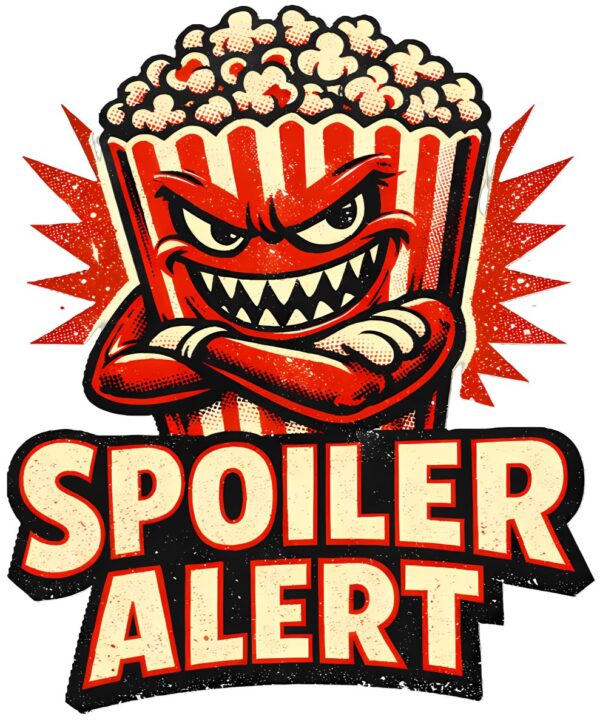 Funny Popcorn T-Shirt | Spoiler Alert Retro Movie Night Tee