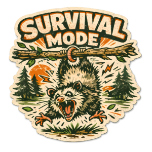Funny Possum T-Shirt | Survival Mode Retro Meme Tee