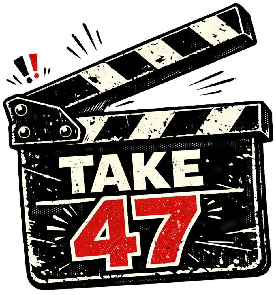 Clapperboard T-Shirt | Take 47 Funny Retro Filmmaker Tee