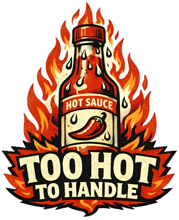 Hot Sauce T-Shirt | Too Hot to Handle Funny Vintage Spicy Food Tee