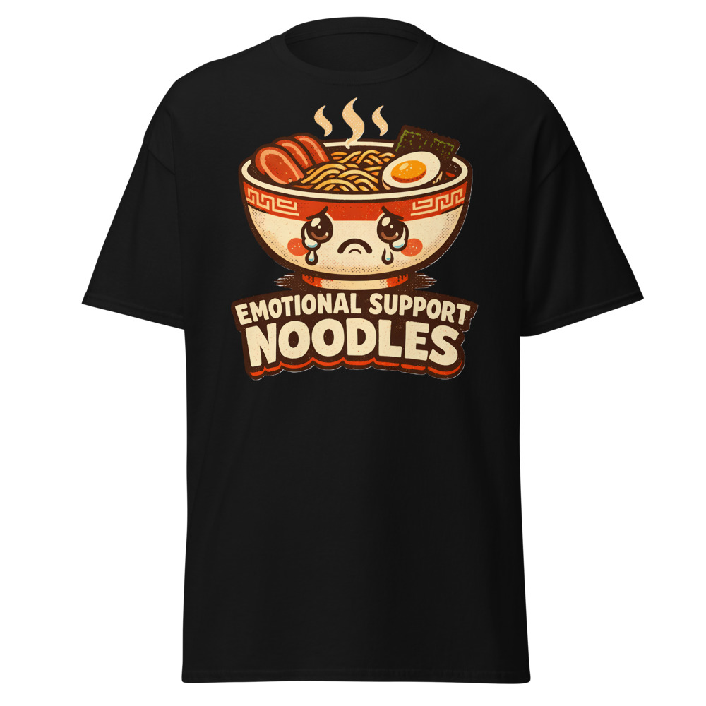 Ramen T-Shirt | Emotional Support Noodles Funny Kawaii Foodie Tee - Image 2