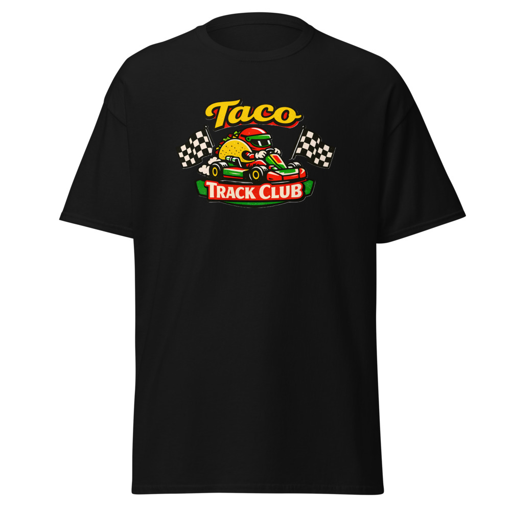 Funny Taco Racing T-Shirt | Track Club Retro Motorsport Tee