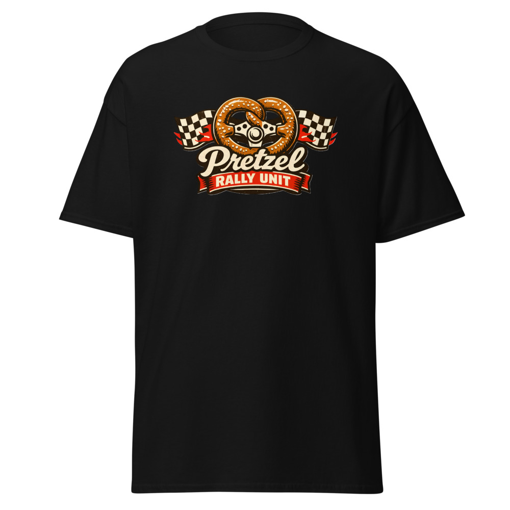 Pretzel T-Shirt | Rally Unit Vintage Racing Badge Foodie Tee