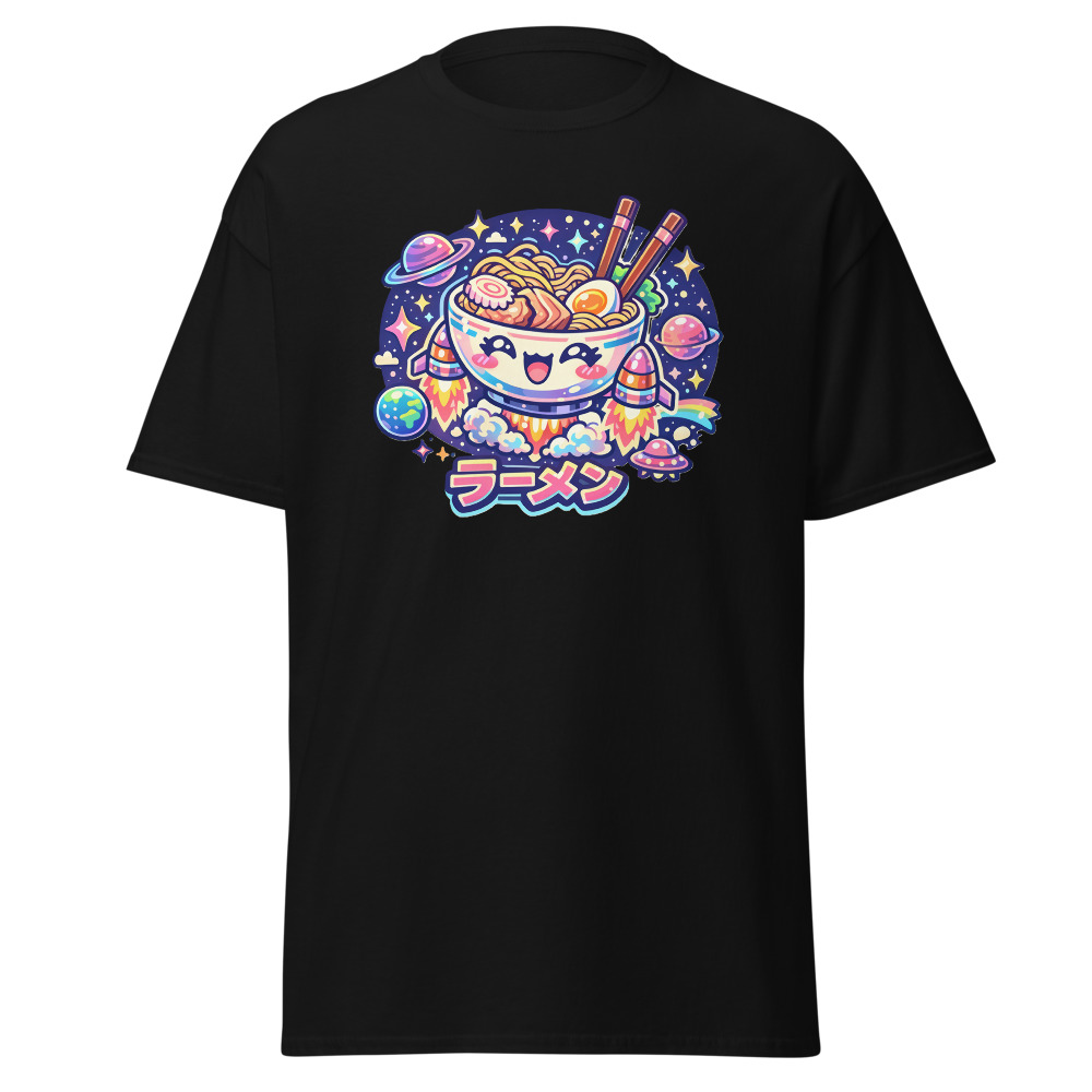 Kawaii Ramen T-Shirt | Galaxy Noodles Cute Space Foodie Tee - Image 2