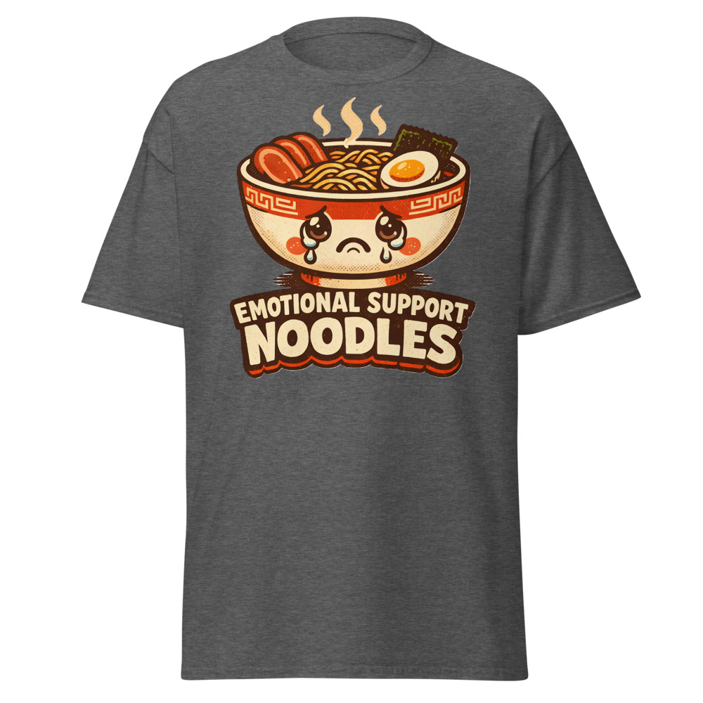 Ramen T-Shirt | Emotional Support Noodles Funny Kawaii Foodie Tee - Image 3