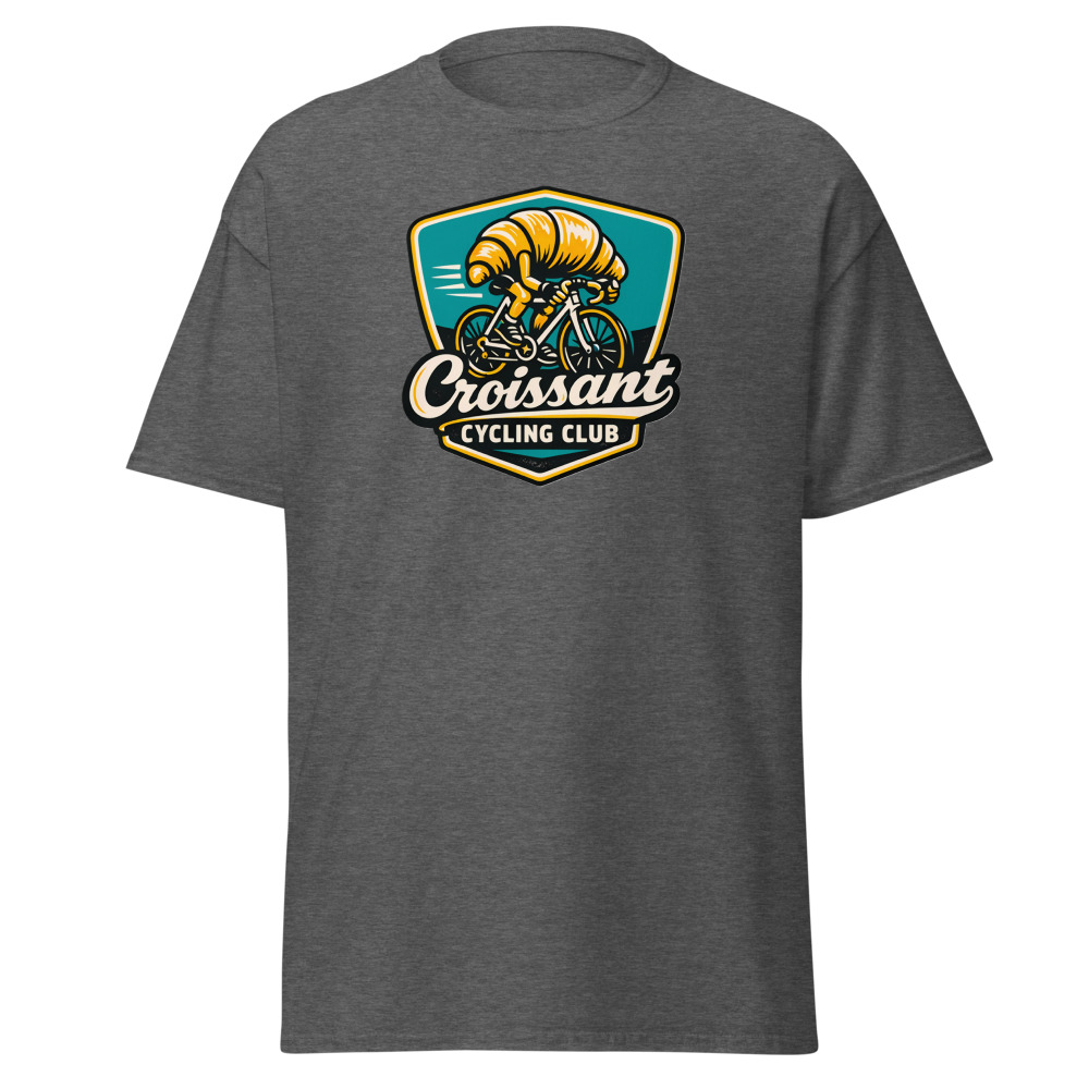 Croissant T-Shirt | Cycling Club Vintage French Bakery Badge Tee - Image 3