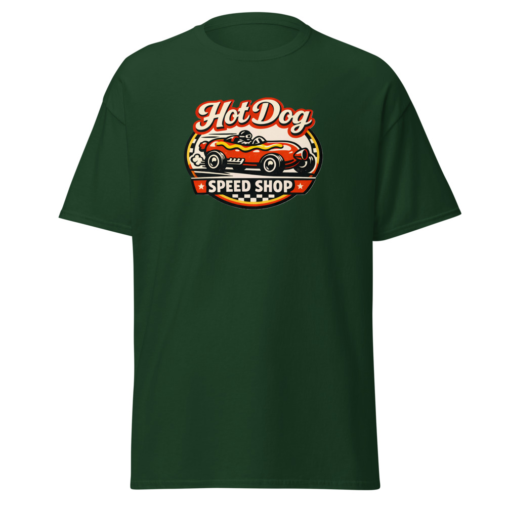 Funny Hot Dog T-Shirt | Speed Shop Vintage Hot Rod Racing Tee - Image 4