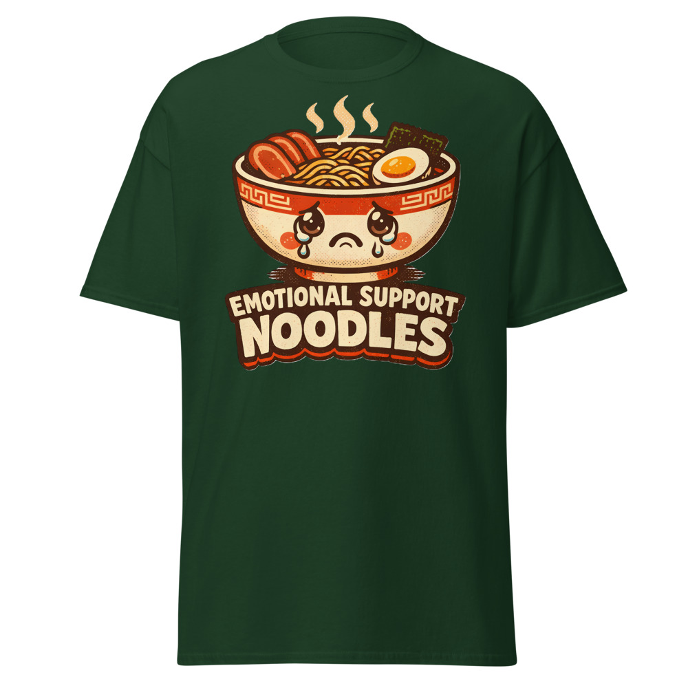 Ramen T-Shirt | Emotional Support Noodles Funny Kawaii Foodie Tee - Image 4