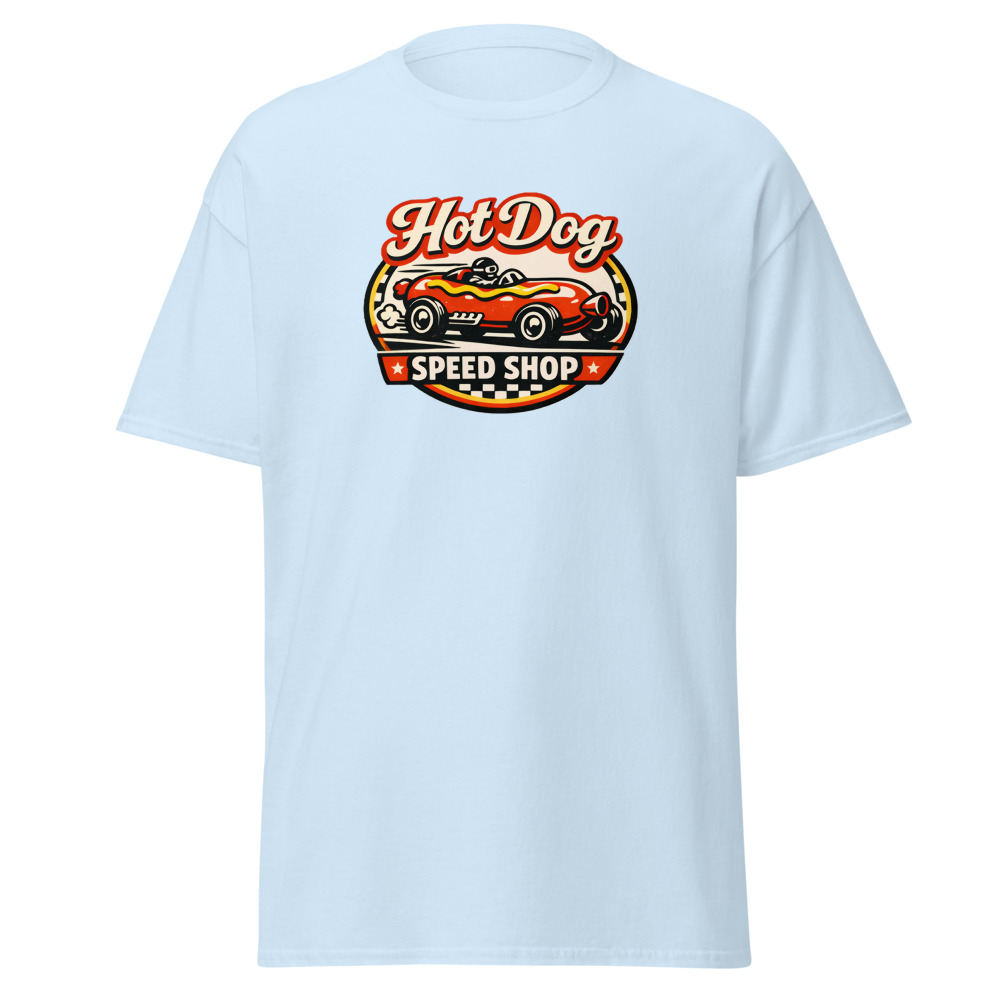 Funny Hot Dog T-Shirt | Speed Shop Vintage Hot Rod Racing Tee - Image 5