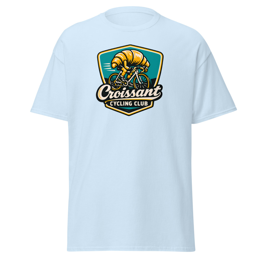 Croissant T-Shirt | Cycling Club Vintage French Bakery Badge Tee - Image 5