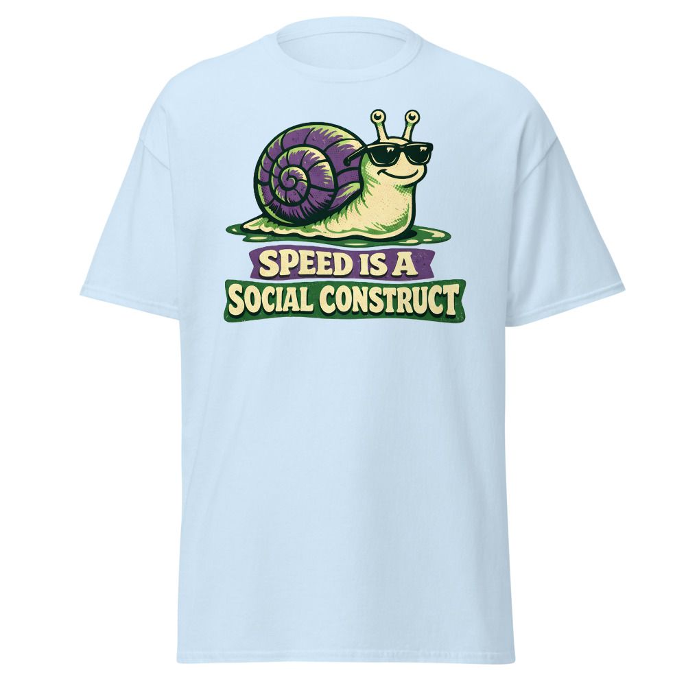 Funny Snail T-Shirt | Speed Is a Social Construct Retro 70s Tee - Image 6