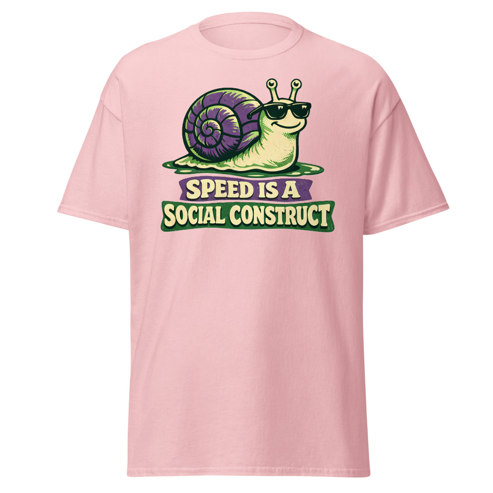 Funny Snail T-Shirt | Speed Is a Social Construct Retro 70s Tee - Image 7
