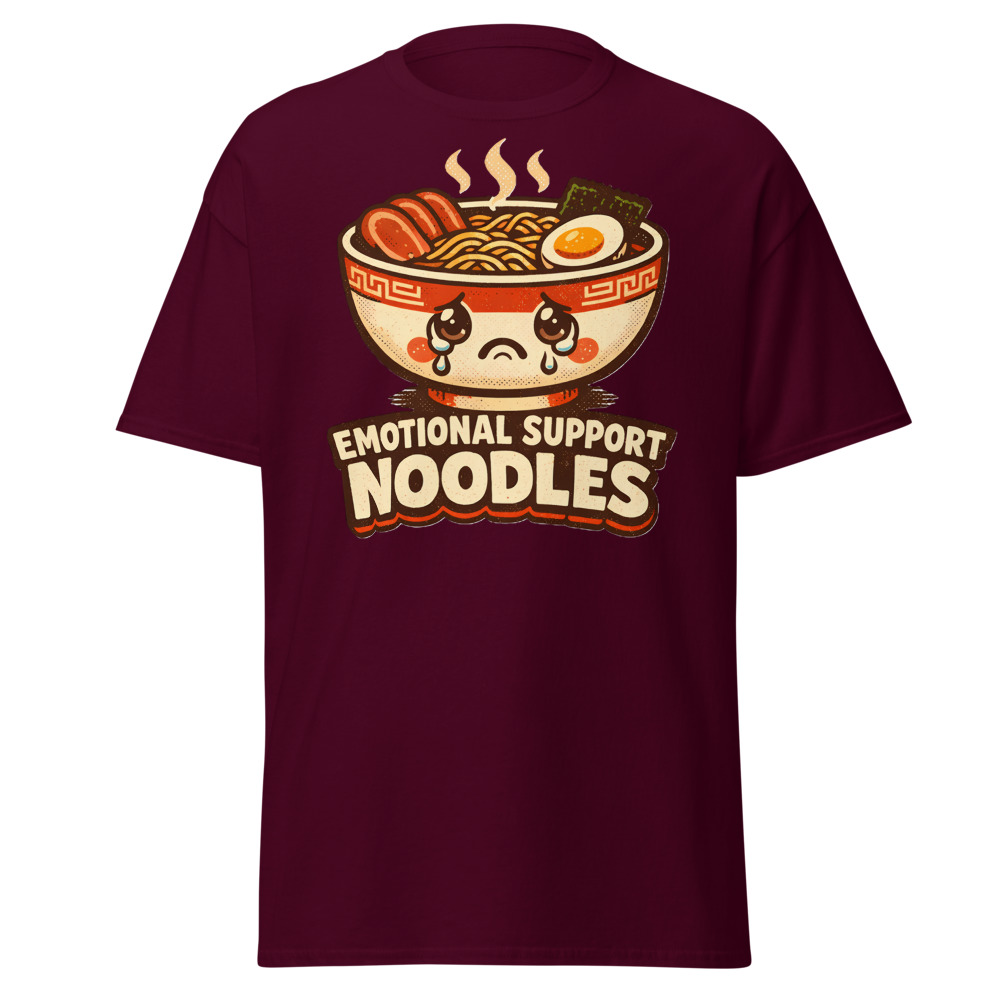 Ramen T-Shirt | Emotional Support Noodles Funny Kawaii Foodie Tee - Image 7