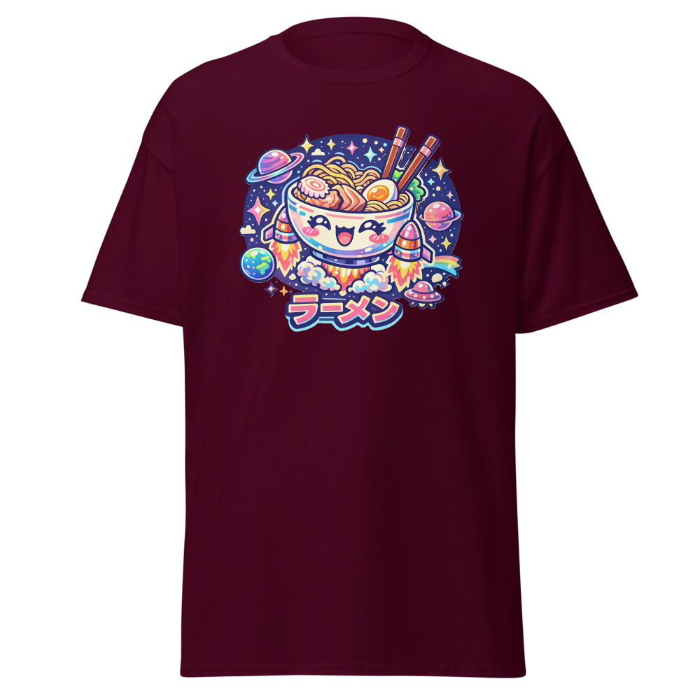 Kawaii Ramen T-Shirt | Galaxy Noodles Cute Space Foodie Tee - Image 7