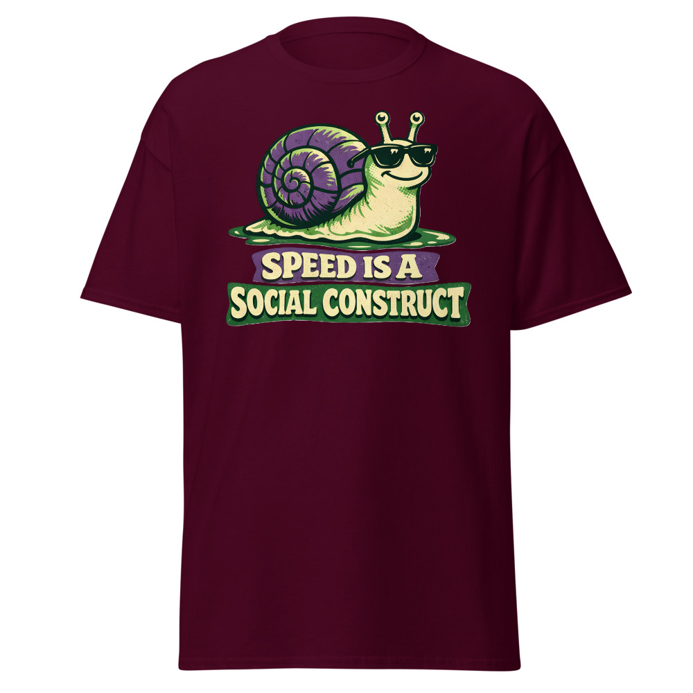 Funny Snail T-Shirt | Speed Is a Social Construct Retro 70s Tee - Image 8