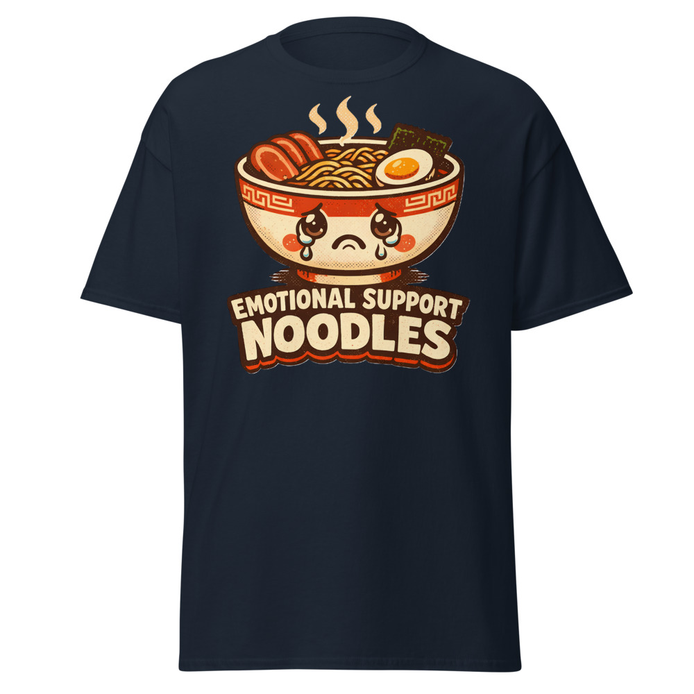 Ramen T-Shirt | Emotional Support Noodles Funny Kawaii Foodie Tee - Image 8