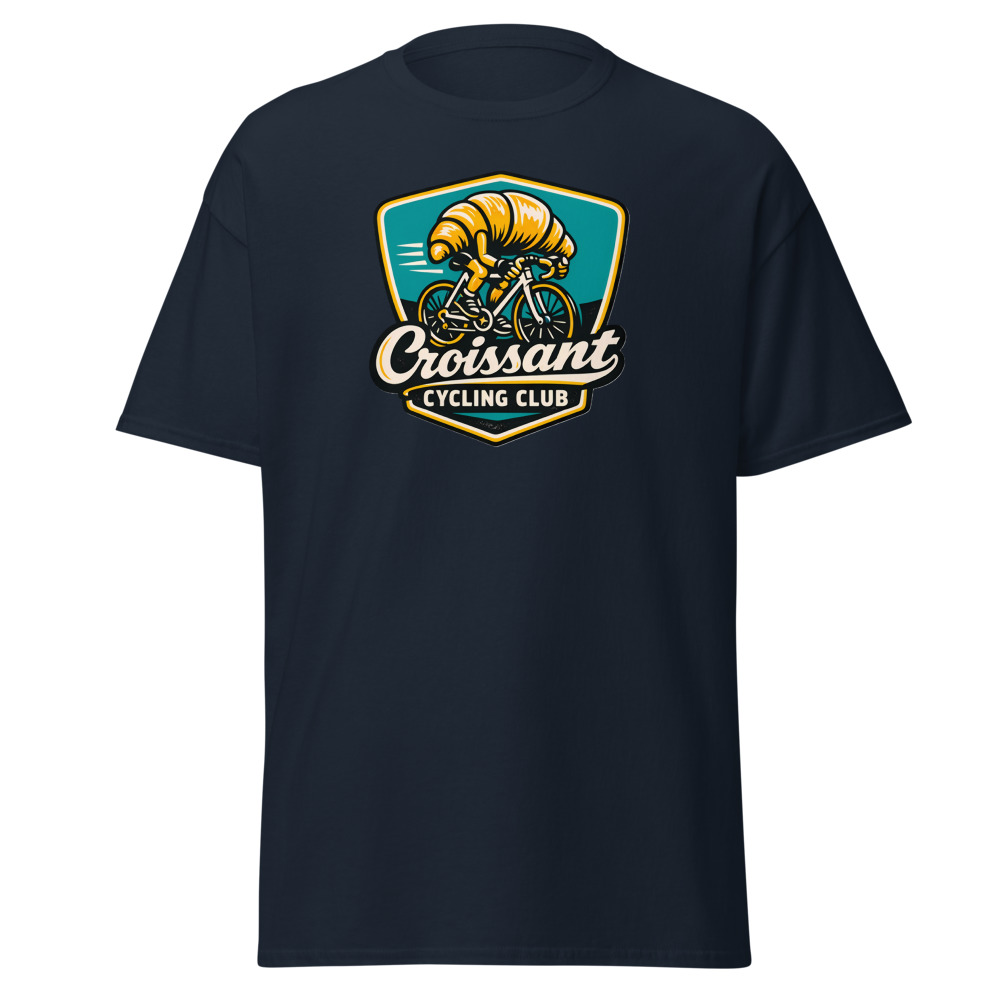 Croissant T-Shirt | Cycling Club Vintage French Bakery Badge Tee - Image 8
